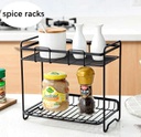 ستاند ومنظم أدوات المطبخ والحمام من المعدن 2 دور