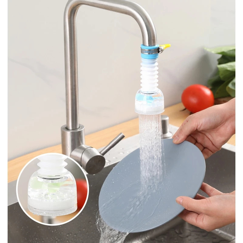 فلتر حنفية لتنقية المياه من الرواسب والصدأ والكلور يدور 360 درجة