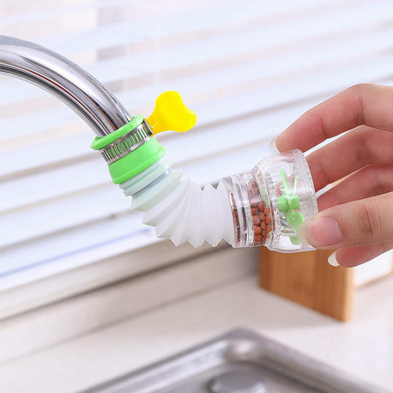 فلتر حنفية لتنقية المياه من الرواسب والصدأ والكلور يدور 360 درجة