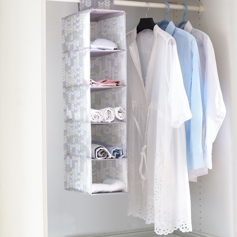 شماعة ومنظم وتربروف 4 أرفف للملابس والأحذية والشنظ داخل الدولاب