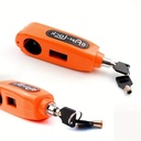 قفل امان للموتسيكلات والسكوتر للحماية من السرقة مع مفاتحين لون اسود