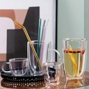 طقم شاليموه زجاج 4 قطع بأشكال مختلفة قابل لإعادة الأستخدام مع فرشة لسهولة التنظيف