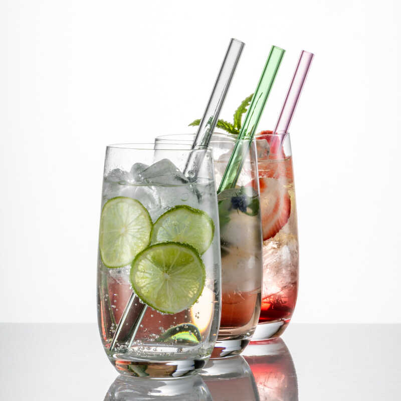 طقم شاليموه زجاج 4 قطع بأشكال مختلفة قابل لإعادة الأستخدام مع فرشة لسهولة التنظيف