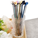 طقم معالق شاليموة زجزاج سيلفر 6 قطع  + فرشاة تنظيف للكوكتيل والعصائر