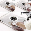 مجموعة بديل فويل بوتاجاز الومنيوم 10 قطع فضي مقاوم للاشتعال لحماية سطح البوتاجاز من الاوساخ وبواقي الطعام مقاس 25 * 25 سم