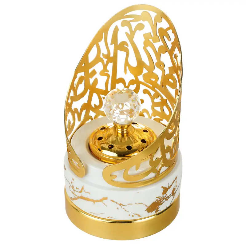 مبخره خط عربي بورسلين بقاعده وغطاء نحاس