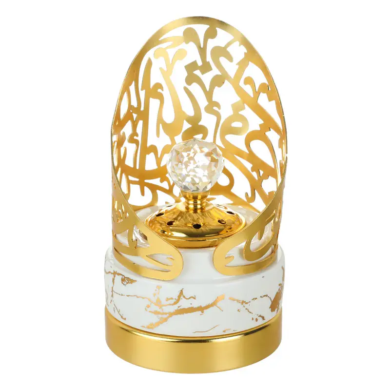 مبخره خط عربي بورسلين بقاعده وغطاء نحاس