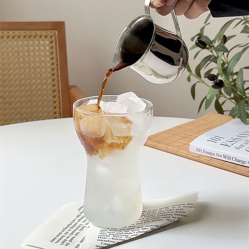 كوباية 370 ملي زجاج شفاف دورين لشرب و تقديم المشروبات و العصائر