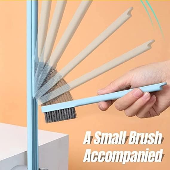 فرشة تويلت سيليكون  مرن بمقبض طويل 38 سم مع حامل يثبت علي الحائط بلزق دابل فيس و فرشة صغيرة للفجوات الداخلية