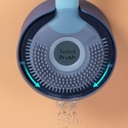 فرشة تويلت سيليكون  مرن بمقبض طويل 38 سم مع حامل يثبت علي الحائط بلزق دابل فيس و فرشة صغيرة للفجوات الداخلية