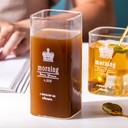 كوباية زجاج بايركس شفاف 400 ملي لشرب الشاي والعصاير والنسكافيه مطبوع بكلمة Morning