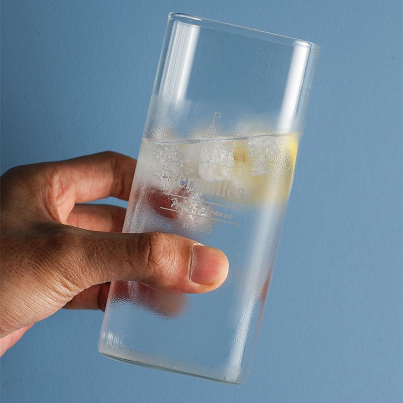 كوباية زجاج بايركس شفاف 400 ملي لشرب الشاي والعصاير والنسكافيه مطبوع بكلمة Morning