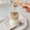 كوباية مضلعة بالطول300ملي زجاج شفاف مضلع لشرب وتقديم العصائر والنسكافيه واللاتيه للضيوف بشكل شيك