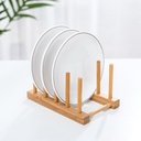 حامل ميني لتنظيم وتجفيف الأطباق والأكواب علي حوض المطبخ والرخامة من الخشب