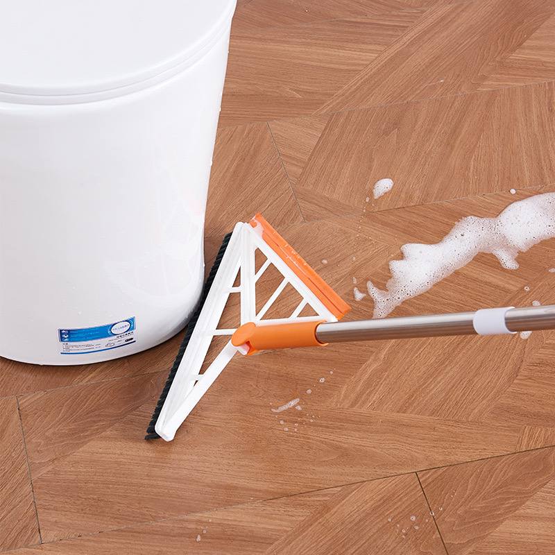 مساحة و فرشة 2*1 بيد ستانلس تدور 360 درجة لتنظيف الارضيات و الازاز و الاركان بسهولة