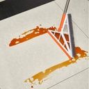 مساحة و فرشة 2*1 بيد ستانلس تدور 360 درجة لتنظيف الارضيات و الازاز و الاركان بسهولة