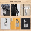 قفل امان ديجيتال معدني  بزرار ضغط مكون من 10 ارقام برقم سري 5 ارقام مقاوم للماء للخزائن والشنط والدراجات - احمر