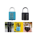 قفل امان ديجيتال معدني  بزرار ضغط مكون من 10 ارقام برقم سري 5 ارقام مقاوم للماء للخزائن والشنط والدراجات - احمر