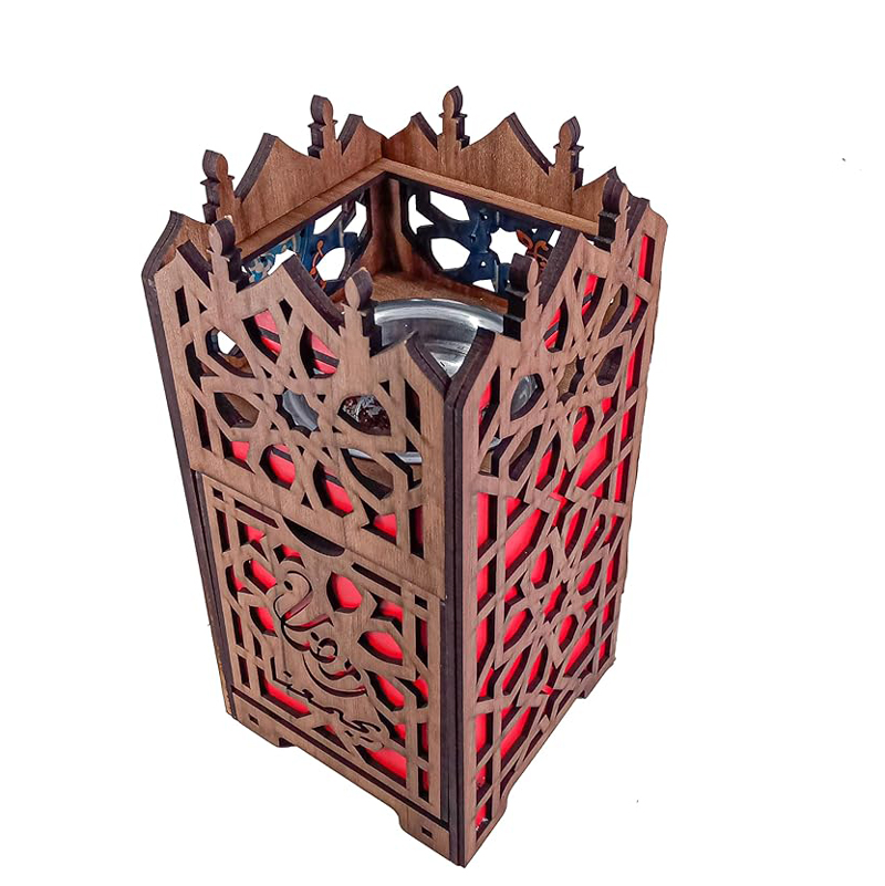 مبخرة وحامل بخور مصنوعة من خشب الليزر المصنوع يدوياً