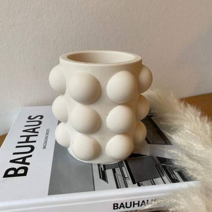 فازة بابلز  هاند ميد ثري دي من الجبس لوضع الورود او منظم ادوات الميك اب