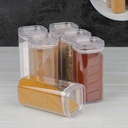 طقم توابل اكيلريك 12 قطعة مع 3 ارفف اكيليريك لحفظ و تخزين التوابل