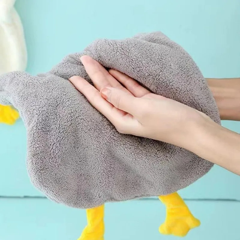 فوطة تنشيف يد مايكروفيبر  ناعمة للمطبخ أو الحمام علي شكل بطة