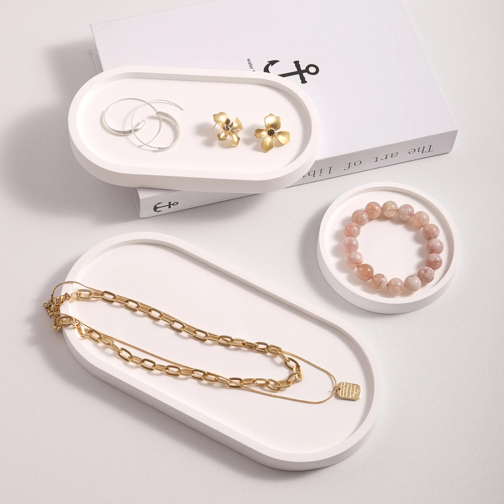 صينية جبس لوضع الشموع والاكسسوارات لتجديد ديكور غرفتك