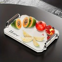 صينية هاوس لحمل وتقديم المشروبات للضيوف بشكل شيك بمقبض يد باللون السليفر من الاكليريك