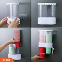 حامل و ديسبنسر اكواب ورقية زوجي يمكن ان يحمل 80 كوب ورقي مع دبل فيس لتعليقه و لزقه علي الحائط بجانب القارورة