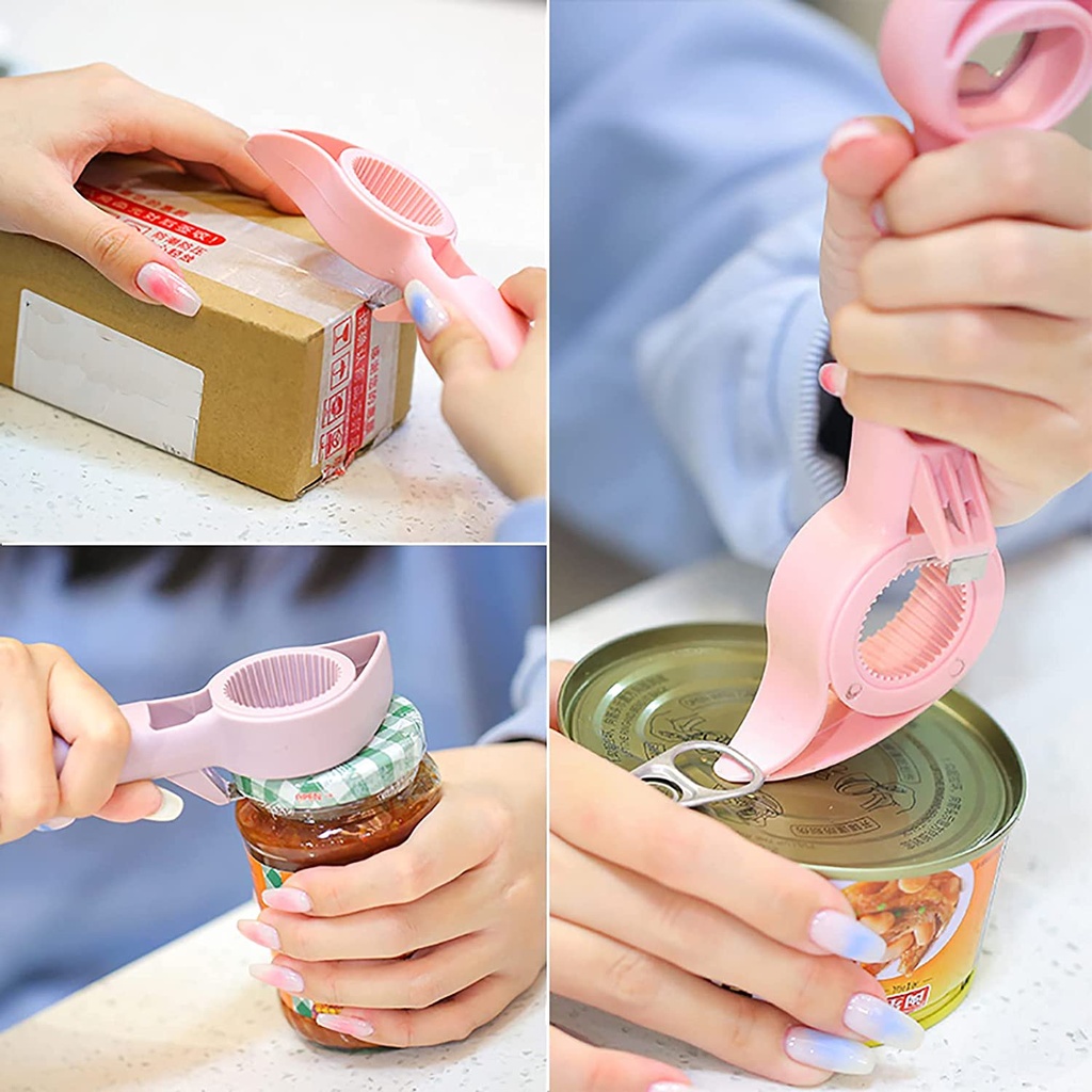 فتاحة 4*1 علي شكل دب لفتح البرطمانات و العلب سهلة الاستخدام و مريحة يمكن حملها باليد بسهولة