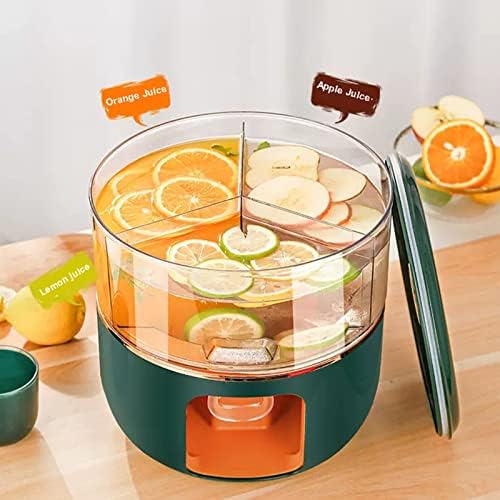 ديسبنسر عصائر ومياه  اكليريك 3 خانات قابل للدوران 5.5 لتر للعصائر والمشروبات مع حنفية لسهولة الاستخدام للعزومات