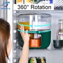 ديسبنسر عصائر ومياه  اكليريك 3 خانات قابل للدوران 5.5 لتر للعصائر والمشروبات مع حنفية لسهولة الاستخدام للعزومات