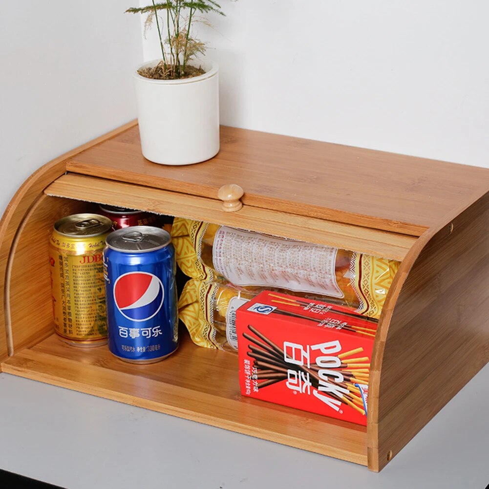 عياشة خشب بمقبض خشبي لحفظ العيش و المخبوزات من الرطوبة و تظل طازة