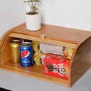 عياشة خشب بمقبض خشبي لحفظ العيش و المخبوزات من الرطوبة و تظل طازة