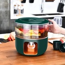 ديسبنسر عصائر اكليريك 5.5 لتر مقسم 3 خانات يدور 360 درجة بغطاء محكم الغلق وحنفية وكوب لسهولة الأستخدام