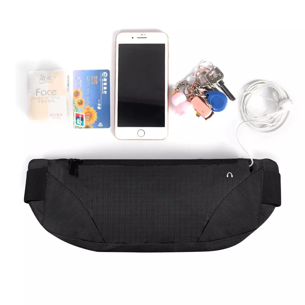 شنطة وسط وتربروف بحزام مقسمة من الداخل لجزئين لحمل المتعلقات الشخصية اثناء المشي او الجري