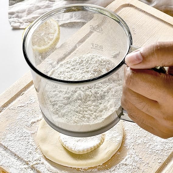 منخل دقيق يدوي 250 ملي بيد  ستانليس ستيل  بمعييار سهل الاستخدام