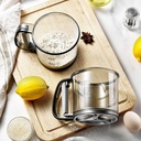 منخل دقيق يدوي 250 ملي بيد  ستانليس ستيل  بمعييار سهل الاستخدام