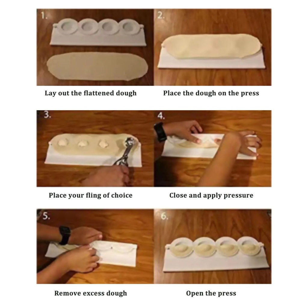 مكبس 4 خانات بلاستيك  لصنع و عمل القطايف سهلة الاستخدام