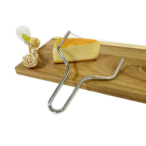 قطاعة استانليس ستيل سلكية لتقطيع الجبن والزبدة بسهولة بمقبض يد مريح