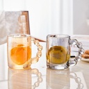 مج زجاج شفاف 350ملي بيد بابز لشرب وتقديم الشاي والنسكافيه والعصائر للضيوف بشكل شيك