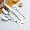 طقم معالق ستانليس ستيل مع حامل علي شكل بيضة باللون السيلفر 24 قطعة 