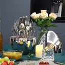 طقم معالق ستانليس ستيل مع حامل علي شكل بيضة باللون السيلفر 24 قطعة 