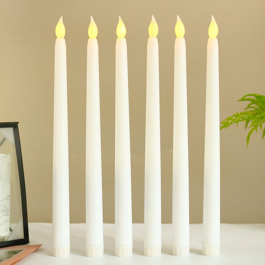 طقم شمع ليد مضئ بدون لهب قطعتين لتجديد ديكور المنزل ببطاريات
