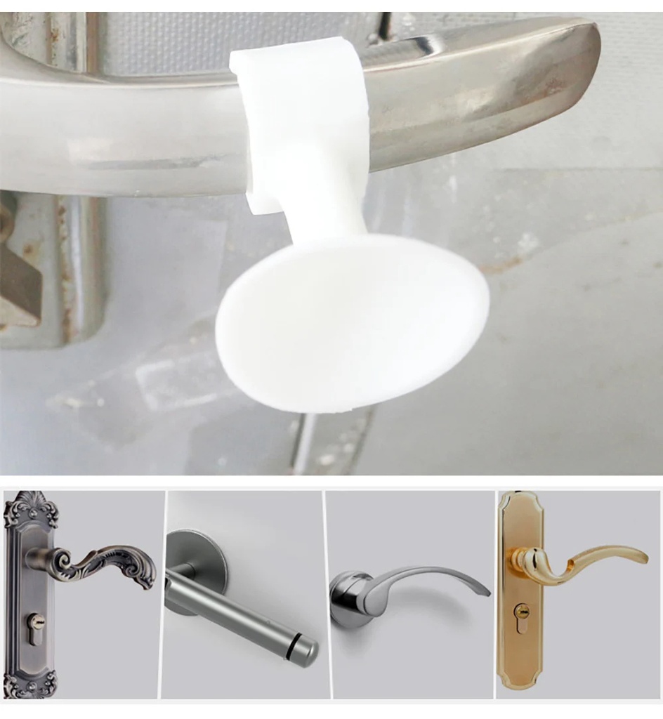 طقم صدادة باب سيليكون 5 قطع لمنع الأحتكاك والأصطدام بالحائط ومنع الضوضاء وتقشير الدهان