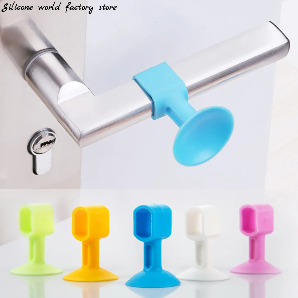 طقم صدادة باب سيليكون 5 قطع لمنع الأحتكاك والأصطدام بالحائط ومنع الضوضاء وتقشير الدهان