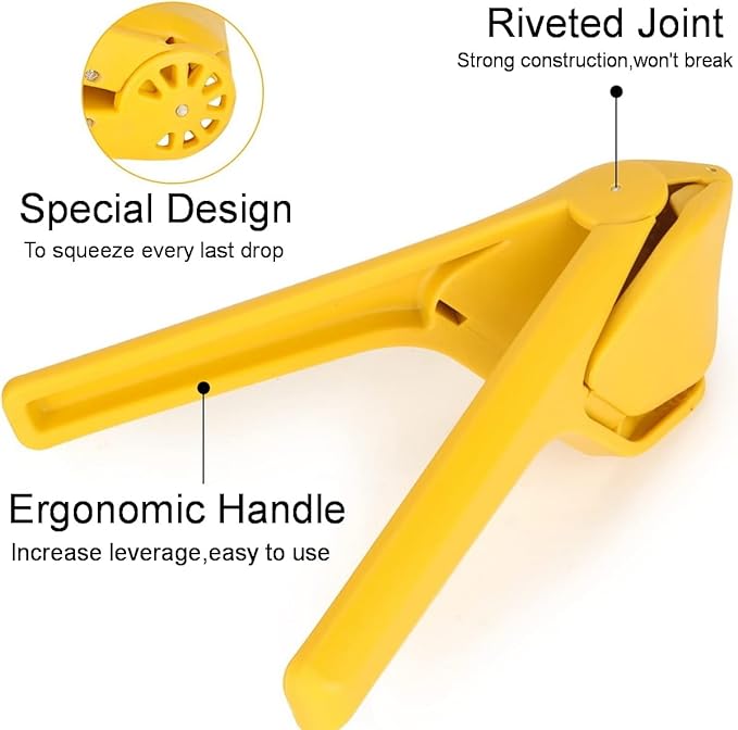 عصارة برتقان بلاستيك يدوية بمقبض قابل للطي سهل الاستخدام لعصر البرتقان والليمون والتفاح والفراولة