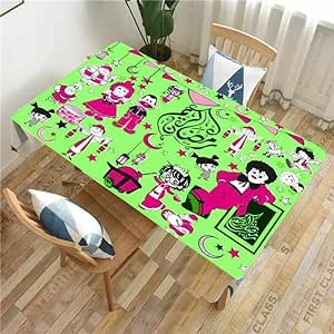 طقم مفارش رول بلاستيك برسومات رمضانية مختلفة للسفرة تلات قطع