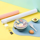 لانش بوكس  2 دور ستانلس ستيل من الداخل قابل للدخول للميكرويف بغطاء محكم الغلق و معلقة للاطفال والكبار