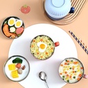 لانش بوكس 3*1 حافظ للحرارة استانليس ستيل من الداخل بطبق محكم الغلق ويد مناسب في العمل والخروج